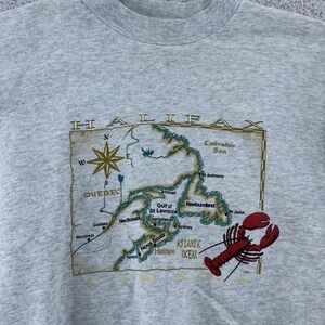 Vintage Halifax Nova Scotia Sweatshirt Mens Large Ocean‎ Beach Canada Lobster